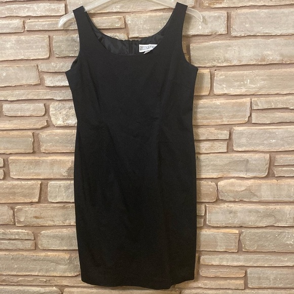 Vintage Jessica Howard Dress Womens Size 14 Plain Black Sleeveless Zip Up - Picture 2 of 9